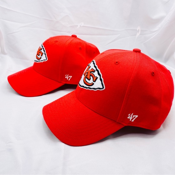 KC Chiefs NFL Hats Kansas City Football Taylor & Travis Embroidered '47 Lot Of 2 - Picture 4 of 11